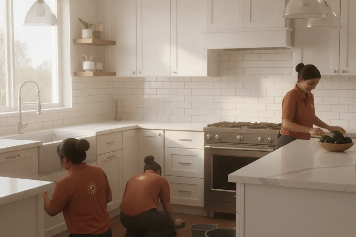 A San Diego kitchen showing a white subway tile backsplash with dark grout installed behind a gas range with stainless appliances